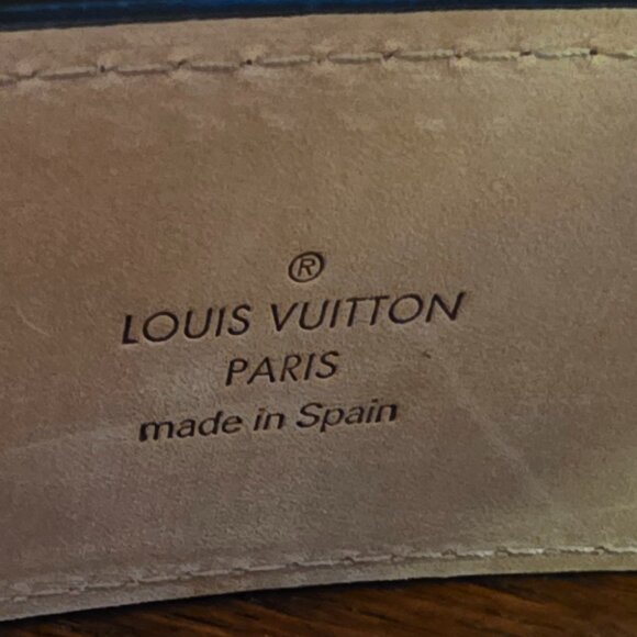 Louis Vuitton San Tulle Leather Belt 95/38 Black M6812 - Picture 5 of 12
